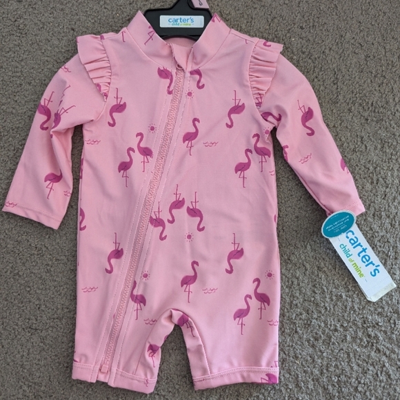 Carter's Baby Girl Pink Flamingo Top